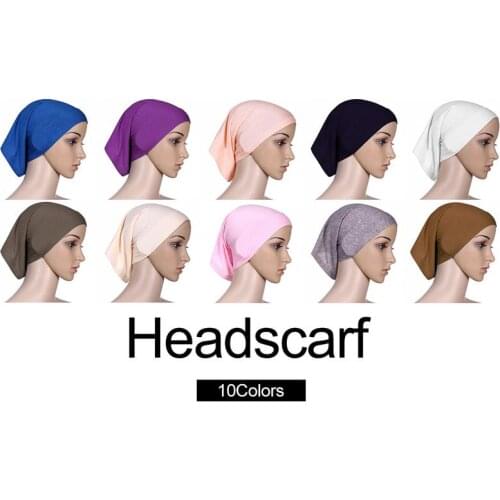 New 10 Colors Women Fashion Mercerized Cotton Scarf Hui Hat Women Headscarf Elastic Classic Hat Hot Sale 2019