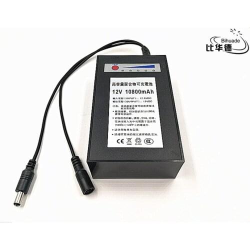 1pcs/lot 10800mah lithium battery Rechargeable DC battery polymer batteria For monitor motor LED light outdoor spare Battery