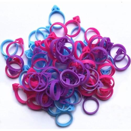 10pcs Silicone Icing Pastry Ties Bag Sealing Circle Ring Cream Pastry Fixed Clip M68E