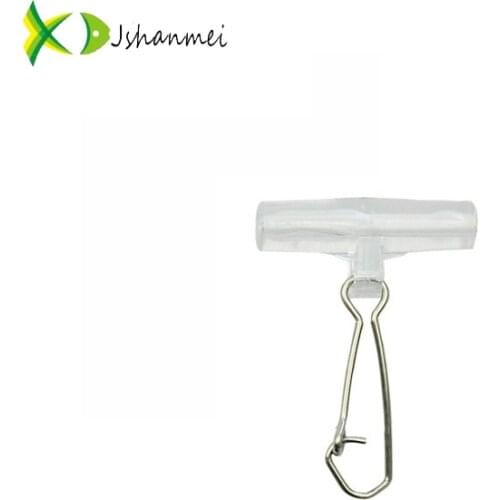 20pcs/lot High strength Heavy Duty Clear Sinker Slides with Stainless Steel Snap swivels for fishing hooks accessories