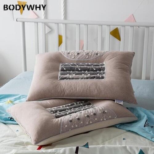 2020 New Cotton Pillow Lace Flowers Cassia Magnetic Therapy Pillow Health Care Adult Neck Pillow Bed Pillow