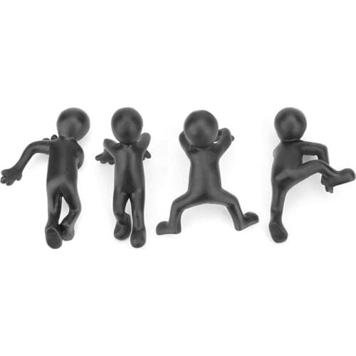 4pcs/set New Fun Kung Fu Cylinder Climbing Villain Flower Pot Decoration Small Ornaments Home Gardening Micro Landscape Crafts