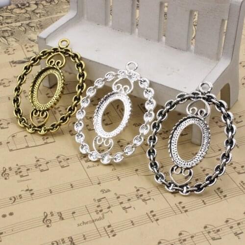 Fit 18x25mm Cabochons Summer Fashion Cameo/Glass/Cabochon Frame bezel Blank Settings, DIY Accessory Charm 5pcs/lot K02685