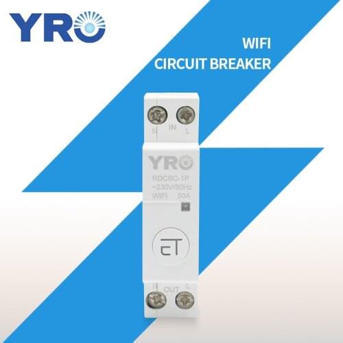 1P WIFI Circuit Breaker Smart Timer Switch Relay Remote Control By EWeLink APP Smart Home Compatiable With Alexa Google Din Rail