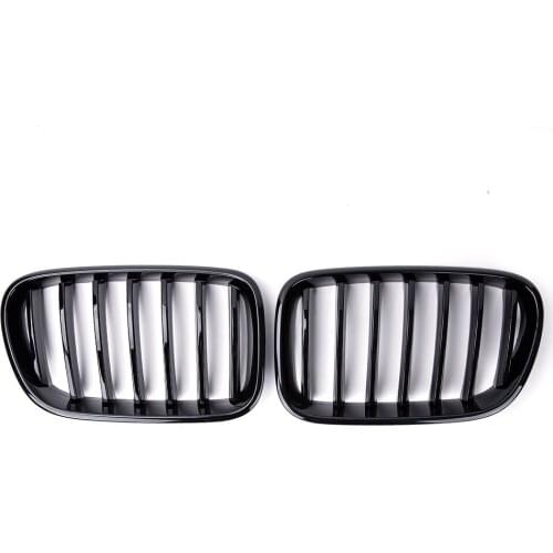 Car Front Kidney Grill Grilles Replacement Gloss Black For BMW X3 F25 2010-2013 1 Slats Front Bumper Kidney Grille Car Styling