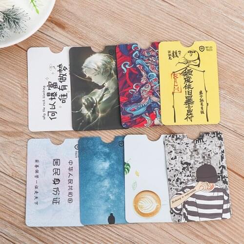 4Pcs Cute RFID Anti-degaussing Bank Card Holder ID Card Case Bus Card Cover Fashion Aluminum Foil Bag Anti-theft Card Protector