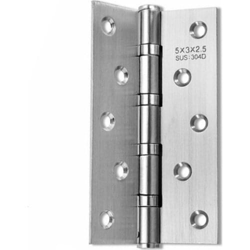 Wood Door 5 inch 2.5/3mm Exquisitely Designed Durable Stainless Steel Free Slot Bearing Thickened Mute Sub-door Hinge