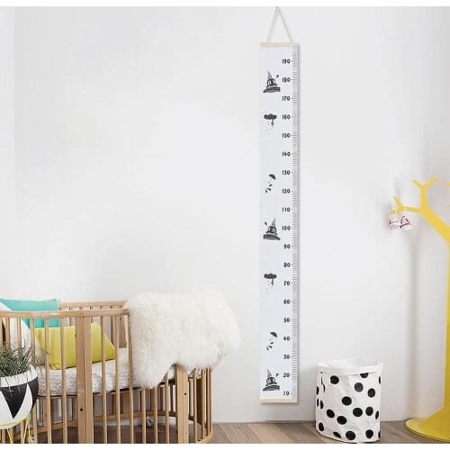 Wooden Wall Hanging Baby Child Kids Growth Chart Height Measure Ruler Wall Sticker for Kids Children Room Home Decoration
