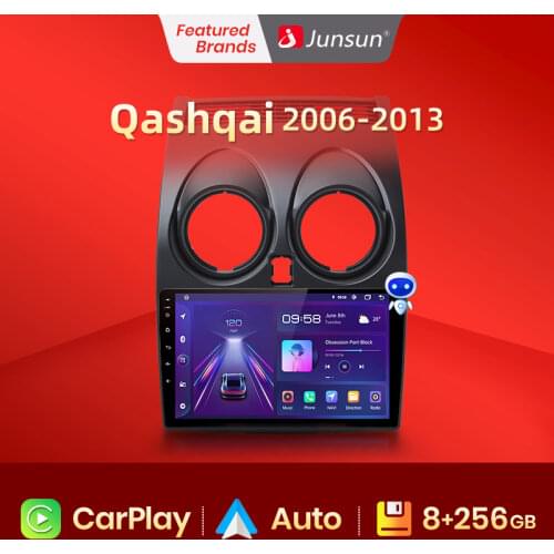 Junsun Car Radio For Nissan Qashqai J10 2006 2007 2008 2009 -2013 Android 10.0 Multimedia GPS Android Auto Carplay 2din dvd