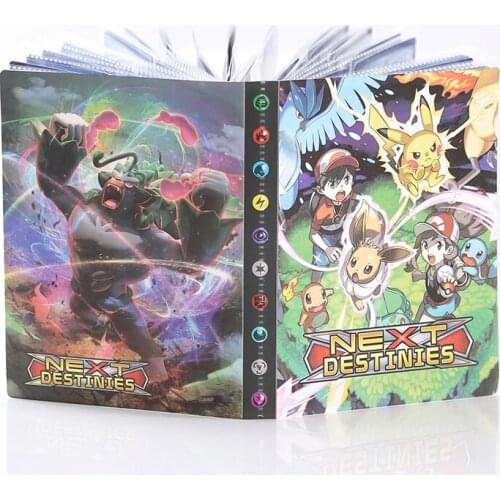 Pokemon 240 Card Book 9 Pocket Album Cartoon Pikachu Playing Game Map Pokemon Holder Folder Collection Loaded List Kids Toy Gift