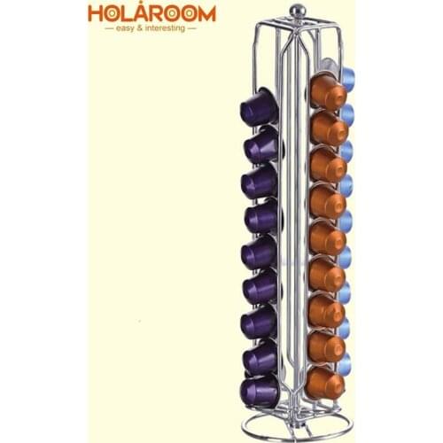 Coffee Capsules Dispensing Tower Stand Durable Coffee Pod Holder For 40 Nespresso Coffee Capsules soporte capsulas nespresso
