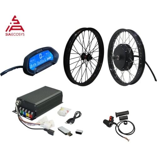 QS Motor Kits 19*1.6inch 820rpm Wheel Rim 3000w E-Bike Spoke Hub Motor V3I V3TI Match SIA7230 Controller Kits