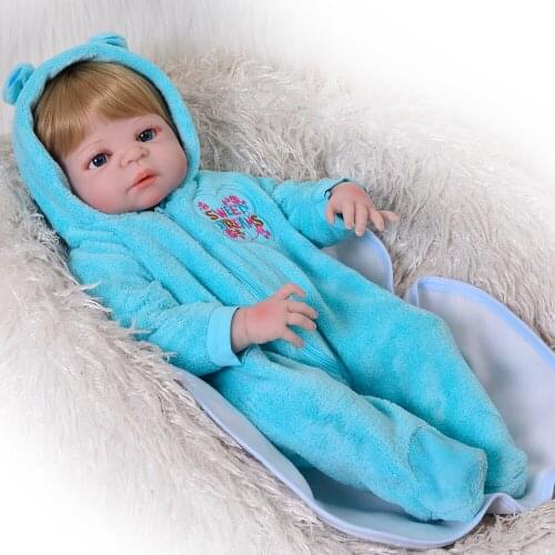 Full silicone reborn baby boy dolls 23" fake baby reborn babies for children gift bebe bonecas reborn menina realista toy doll