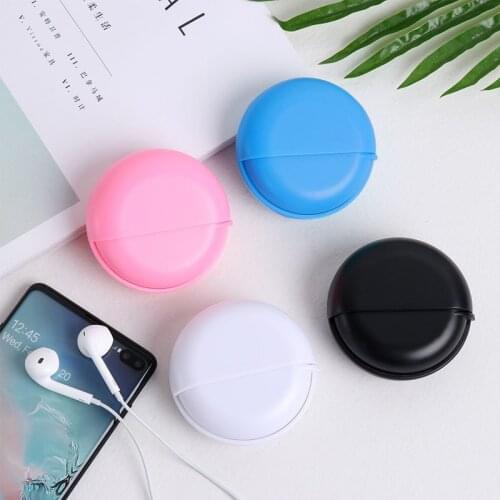 Multi-function Round earphone storage box Data cable packaging Headphone storage bag ABS headset bag