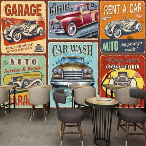 Custom mural wallpaper 3D Vintage European classic cars photo wallpaper bar Cafe Living Room bedroom wall papers Home Decor