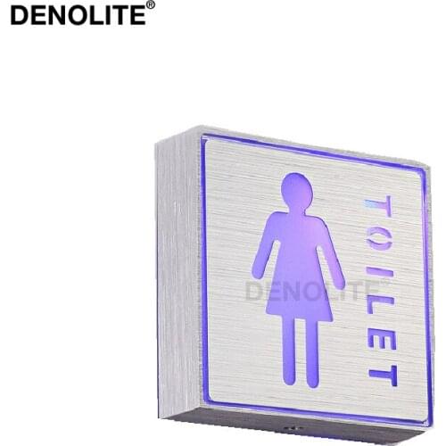 Wall Mounted Aluminum Led Indicator Light WIFI EXIT TOILET STOP No Smoking Self-luminous Led Sign Light For Hotel Restaurant Bar