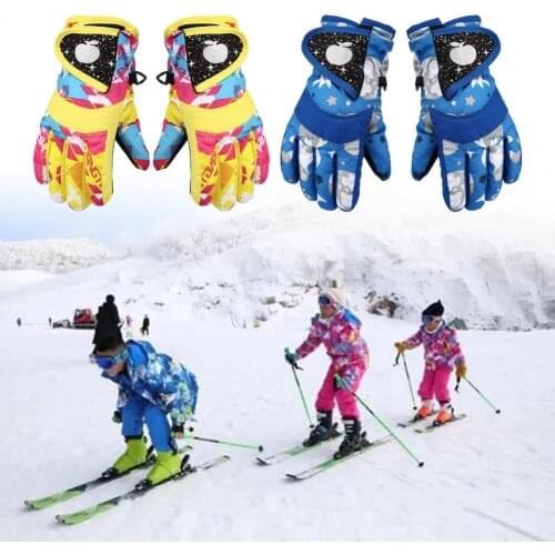 Skiing Gloves Waterproof Winter Skiing Snowboarding Gloves Warm Mittens Full-Finger Gloves Windproof Sport Skiing Cycling Gloves