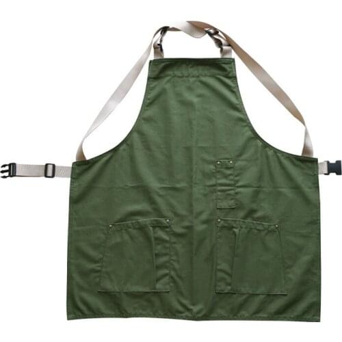Simple Adjustable Apron Waterproof Stain-resistant with Two Pockets Pinafore Kitchen Hairdresser Garden