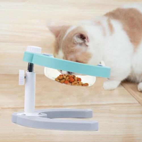 Pet Adjustable Feeding Bowl Plastic Lifting Non-slip Neck Protective Bowl Pet Supplies Cat Dog Bowl