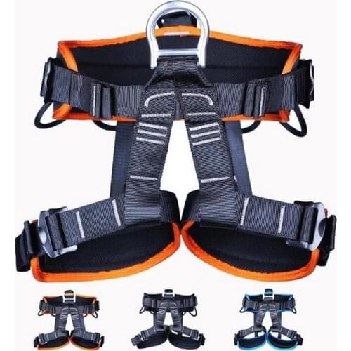 Rock Climbing Safety Belts Adjustable Half Body Protection Waist Belt Leg Loops Harness Fall Protection Speed Drop Equipment
