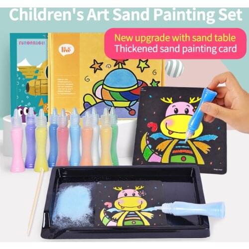 Xibao sand painting children diy handmade kindergarten color sand tool set boys and girls house home educational toys