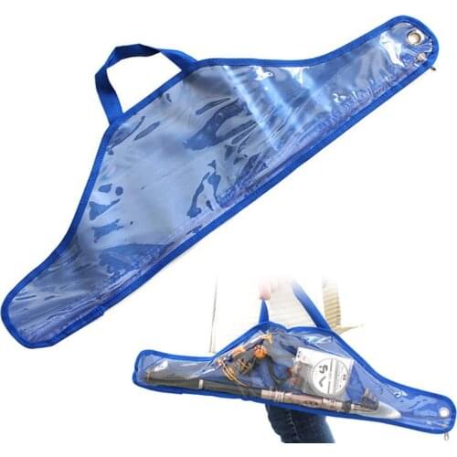 Fishing Bags 68cm Blue Transparent Plastic Canvas Bag for Fishing Rod Reel Line and Other Fishing Gears Storage Bag