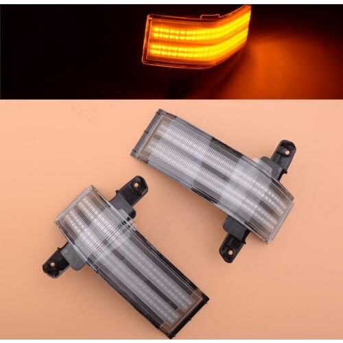 LED Dual-Row Strip Side Rearview Mirror Turning Marker Light Lamp Fit For Chevrolet Silverado GMC Sierra 2016 2017 2018 2019