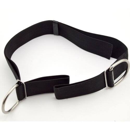 Tech Dive Crotch Strap with 2 D-rings 2inch Divers Gear Crotch Straps Black