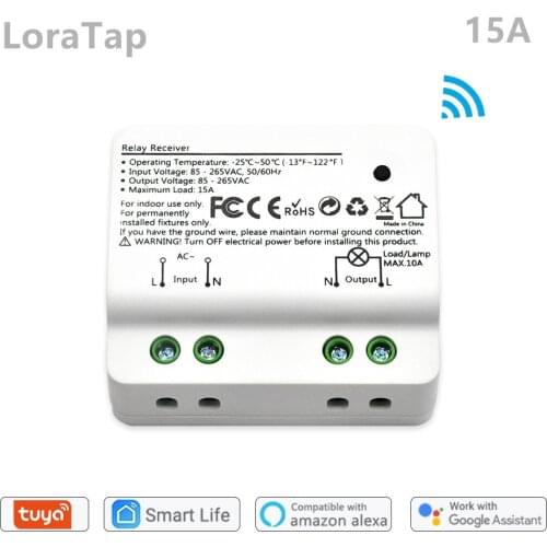 Tuya Smart Life WiFi Switch Module Breaker 15A, Google Home Amazon Alexa Echo Voice Control App Timer Remote Control light Pump