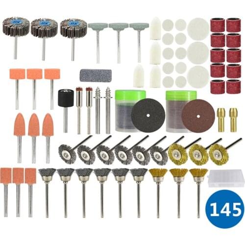 Rotary Power Tool Fits Dremel 145pcs 1/8" Shank Sanding Polish Accessory Bit Set Rotary Tool Accessory