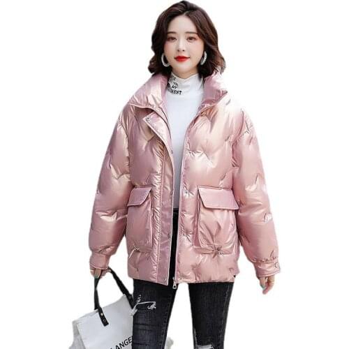 2021 New Winter Jacket Parka Women Coat Loose Cotton-padded Short Jackets Female Parka Warm Casual Overcoat Outwear