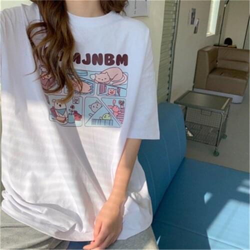 Women Plus Size Harajuku Tops Summer Tops Graphic Tees Women Kawaii T-shirt Clothes Girlcamouflage T -Shirt