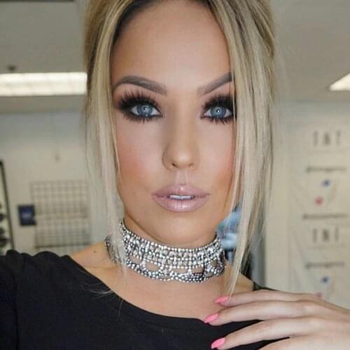 JIJIAWENHUA New Trend Womens Rhinestone Pendant Tassel Necklace Dinner Party Sexy Fashion Necklace Jewelry Accessories