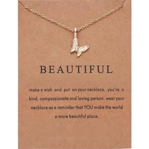 Fashion Women Chain Butterfly Pendant necklace chain necklace Choker Necklace Jewelry festival Gift