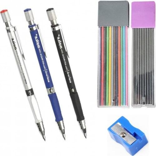 1@#Thick 2.0mm Refill Mechanical Pencil Optional Purchase 12Color Refills 2B Pencil Lead Rawing and Writing Stationery Set
