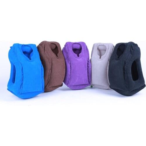1PC Free Shipping Travel Pillow Soft Air Inflatable Neck Pillow Cushion Airplane Traveling Bolster Car Pillows for Sleeping