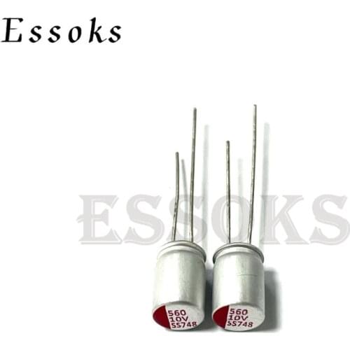 10pcs 10V 560uF 6X11 mm Super Low ESR 10V560uF For Motherboard Solid Capacitor Capacitors