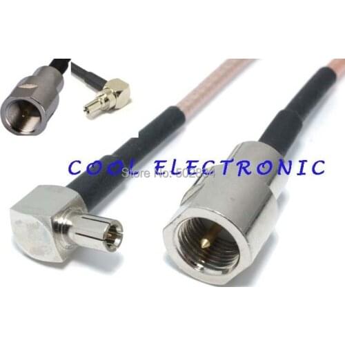10pcs RG316 TS9 male right angel to FME male plug RF Pigtail Jumper Cable 30cm
