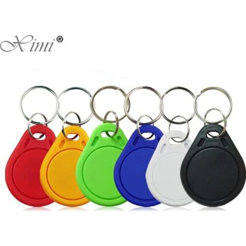 100pcs A Lot Free Shipping MI-FARE Card Key Fob 13.56MHZ IC Card Proximity Card Key Chain Access Control System Card Chain