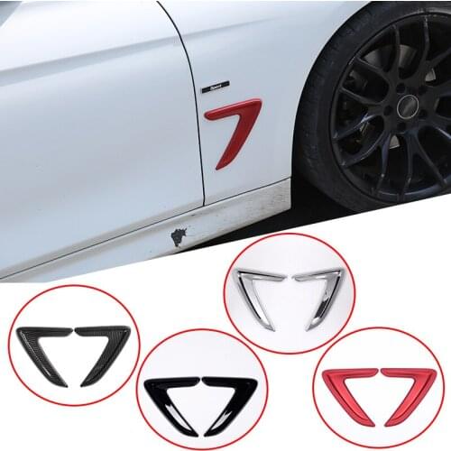 2pcs For BMW 3 Series F30 2013-2018 Car Accessories Fender Vents Decorative Cover Trim Stickers For BMW 3 Series GT 2013-2017
