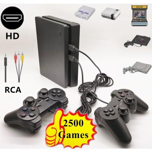 2500 Games HD Retro TV Video Game Console for Arcade Games for Nes for Genesis For Snes For PS1 Double Controllers