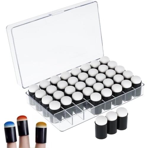 40pcs/set Finger Sponge Daubers Foam Kids Handmade DIY Painting Tools Inking Staining Crafts Durable Sponge Smudge Tools