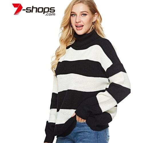 AECU Winter Knitted Sweaters Pullovers Turtleneck Warm Women Sweater Femme Pull Loose Casual Soft Lady Pullovers Sweater