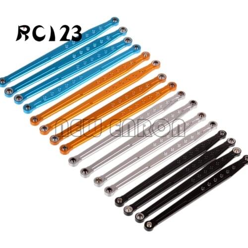 1:10 4Pcs AX80043 Aluminium Lower Suspension Link Rod Linkage Voor Rc Auto Crawler Axiale SCX10 Wrangler Upgrade onderdelen