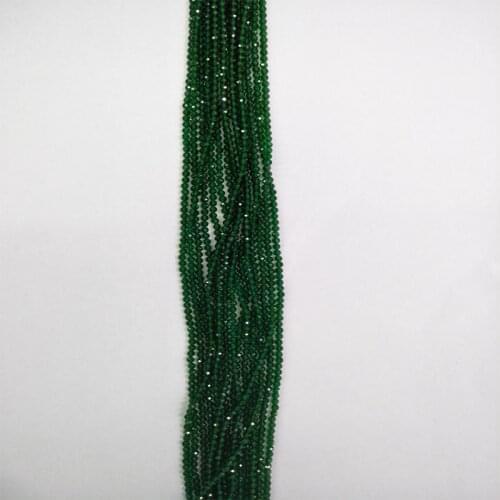 2mm Real Natural Emeralds Stone Beads Faceted Round Rub y Sapphires Green/Red/Blue Gem Stone Beads For Necklace Bracelet Jewelry