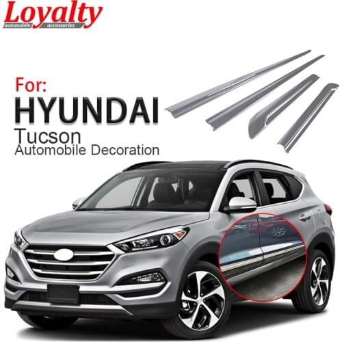 Loyalty for Hyundai Tucson 2015 2016 2017 Door Body Side Lip Cover Trim ABS Chrome Car Accessories