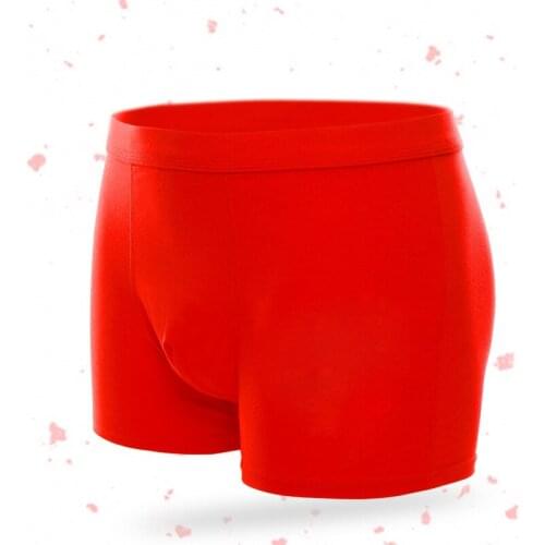 Mens underwear boyshort cotton youth plus size wedding red trousers