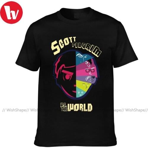 Scott Pilgrim Tee Shirt Casual 100 Cotton T Shirt Short Sleeve Print Basic Tshirt Male Big