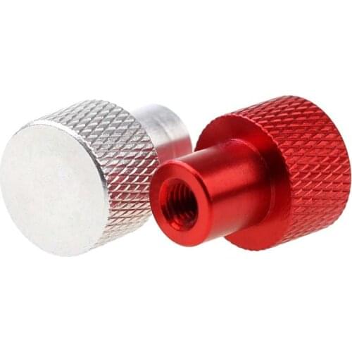 2pcs M3 M4 M5 aluminum alloy hand screw nuts pineapple grain knurled frame not through blind hole nut white color