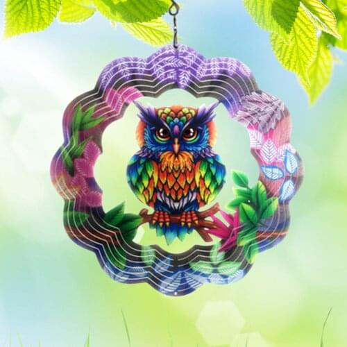 Hot Sale! Owl Pendant Iron Outdoor Garden Crafts Decoration Home Living Room Wall Hanging Decorations